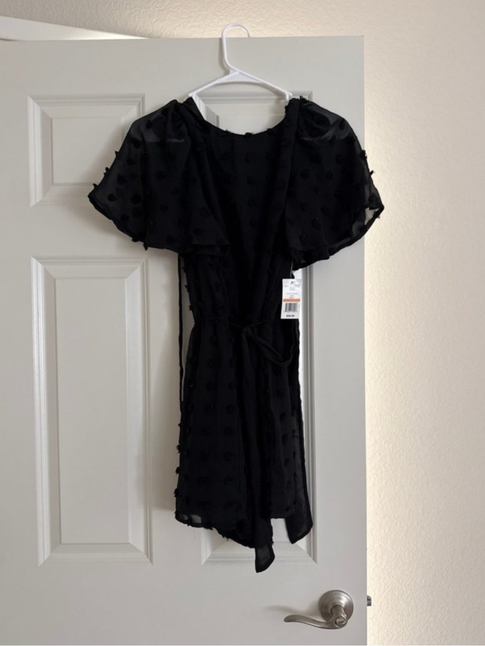 NWT Flying Tomato Black Textured Short Sleeve Romper